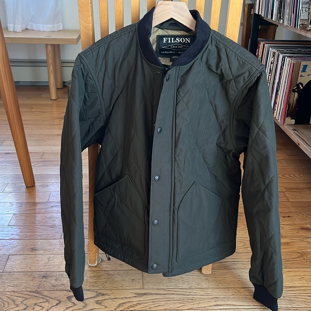 Filson Men’s Khaki and Green Jacket